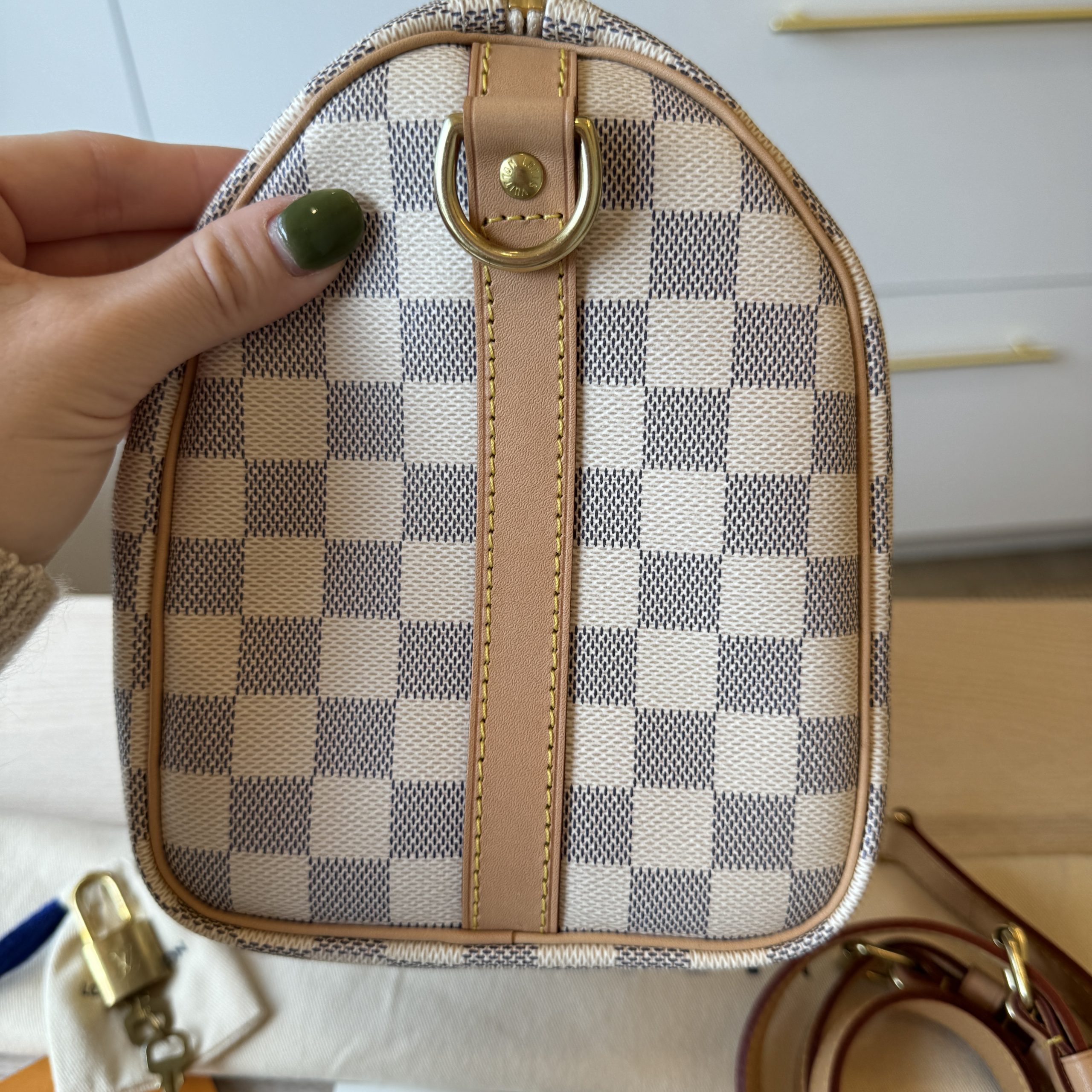 LOUIS VUITTON Damier Azur Speedy Bandouliere 25 1274973