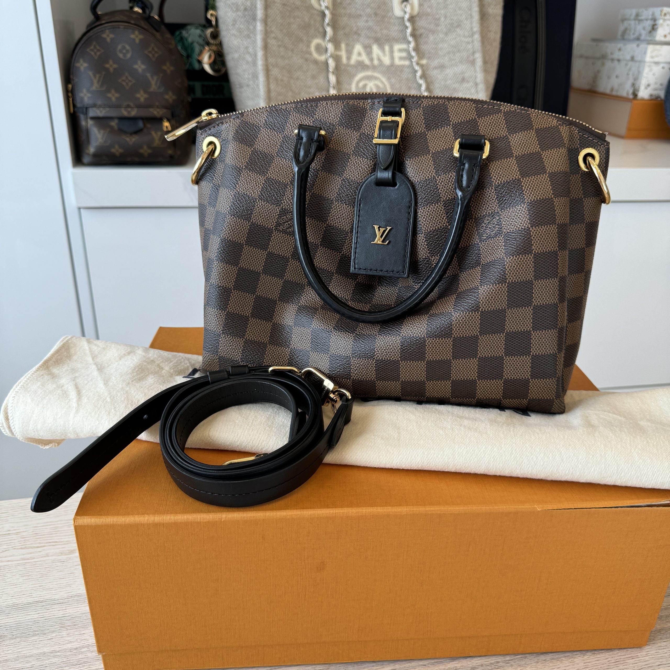 Louis Vuitton, Bags, Newauthentic Louis Vuitton Damier Ebene Odeon Tote Pm  Crossbody Purse