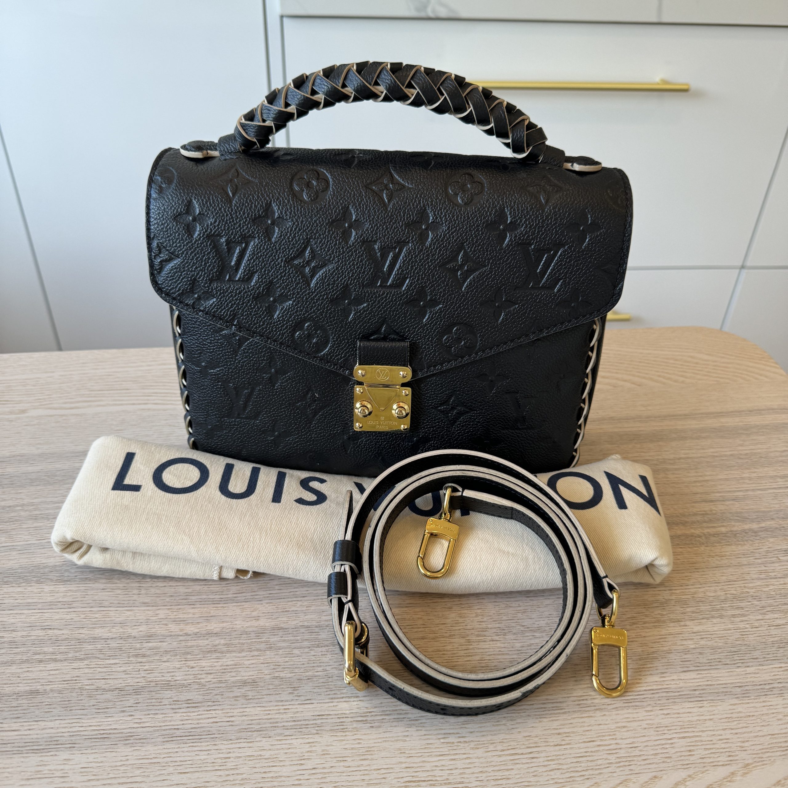 Louis Vuitton Braided Handle Pochette Metis Monogram Empreinte