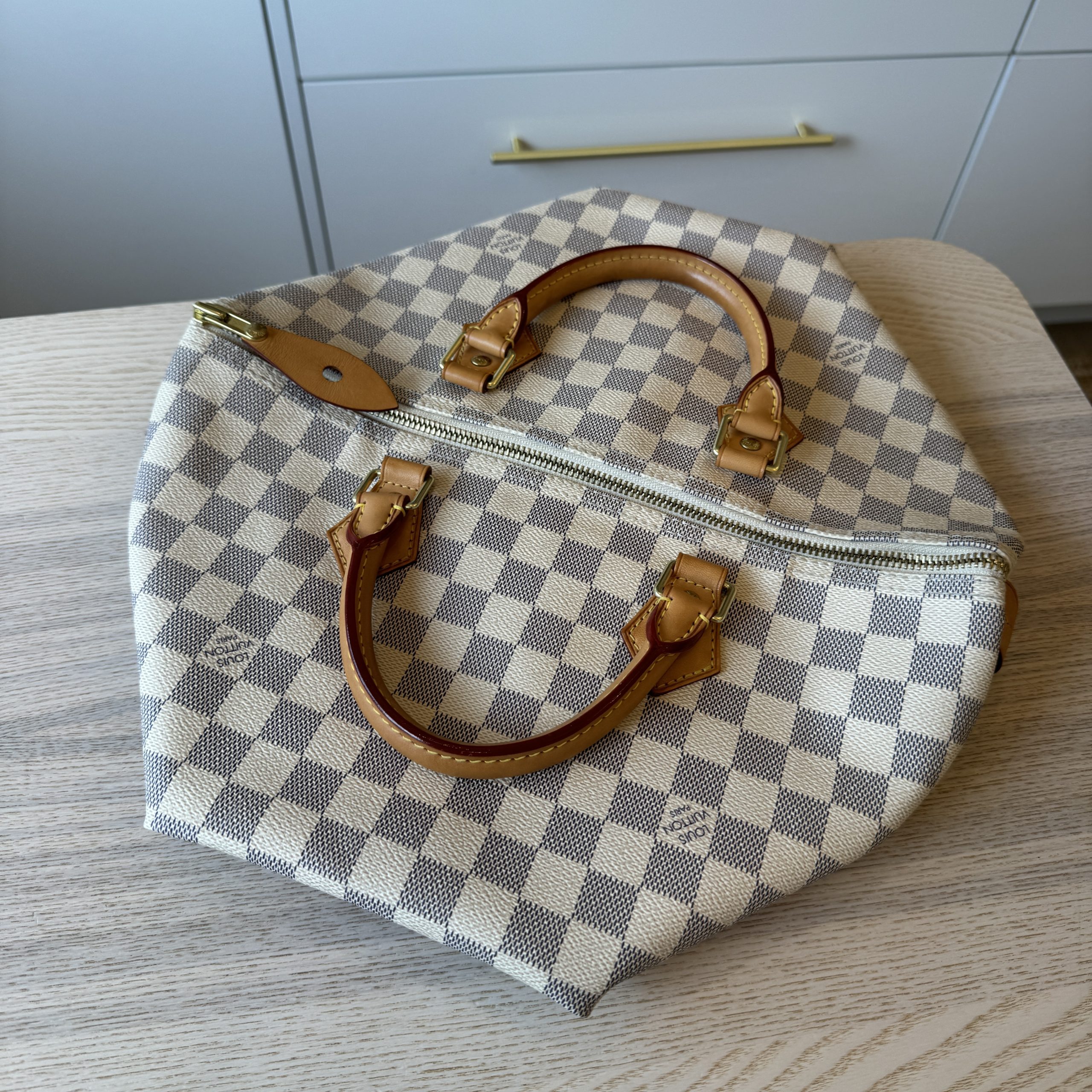 Louis Vuitton Damier Azur Canvas Speedy 30 Bag Louis Vuitton