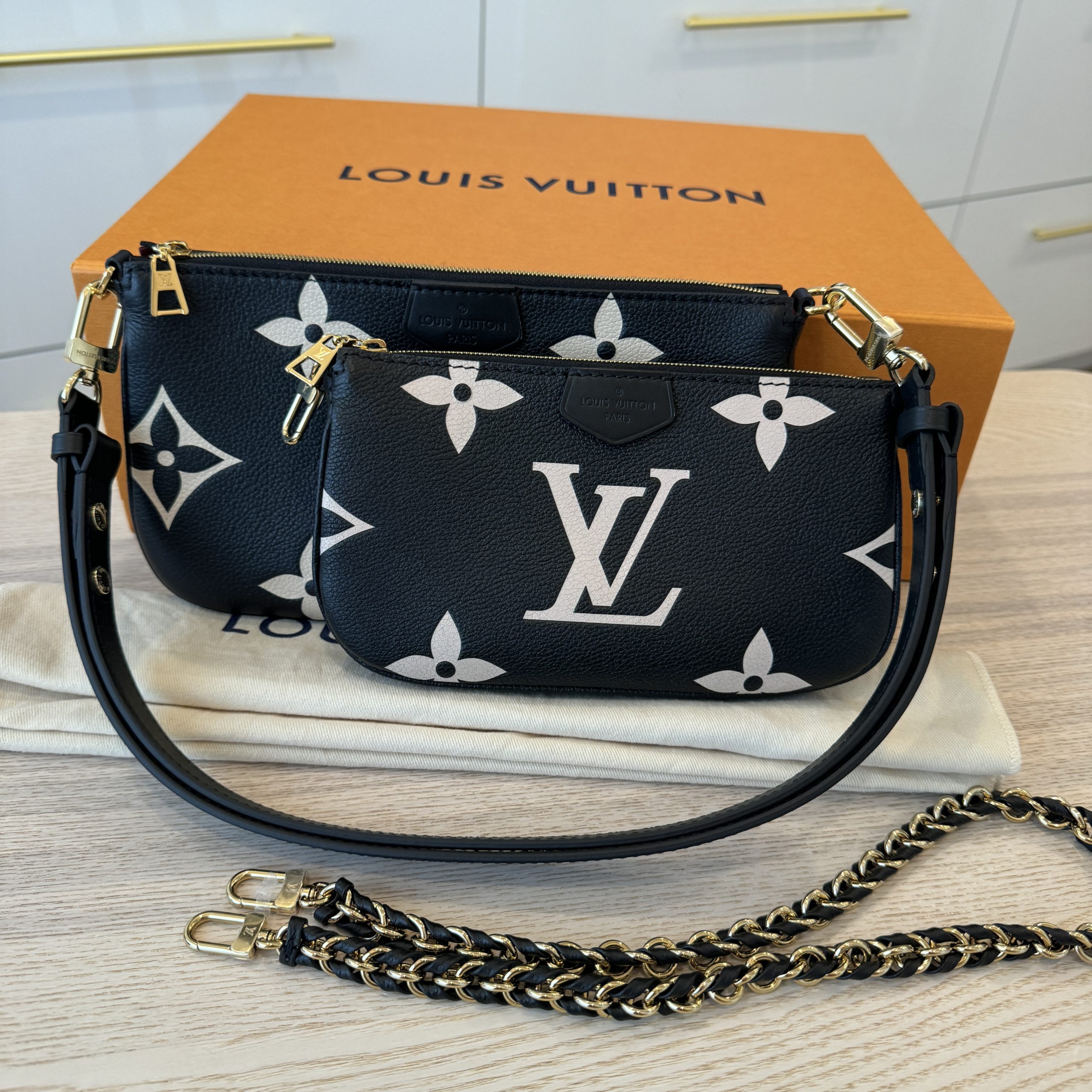 Louis Vuitton multi pochette bag blue strap handbags shoulder