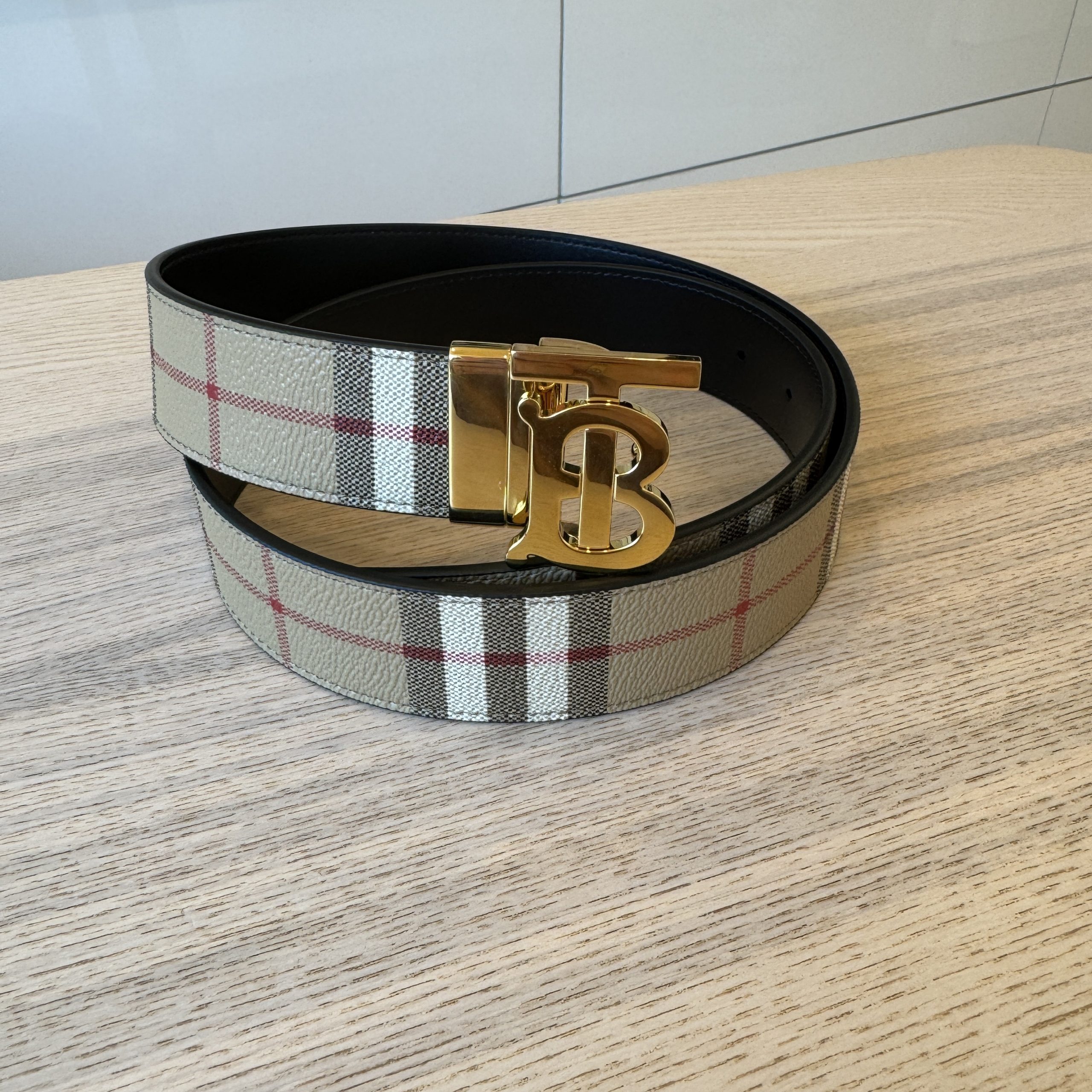 Gold cheap burberry belt