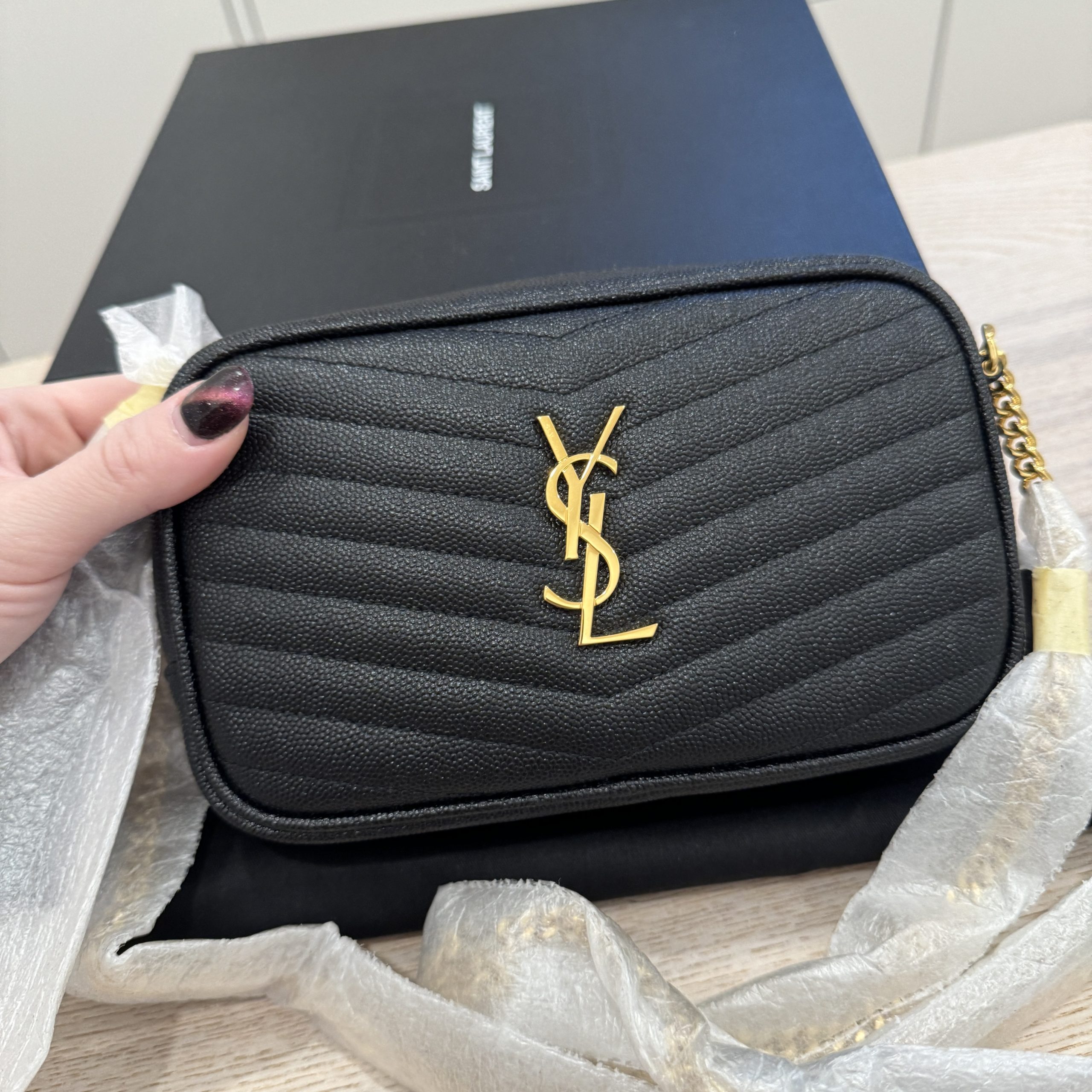 Ysl black sling werkt bag