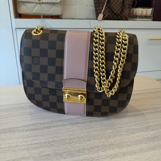 Damier Ebene Cuir Taurillon Wight Magnolia