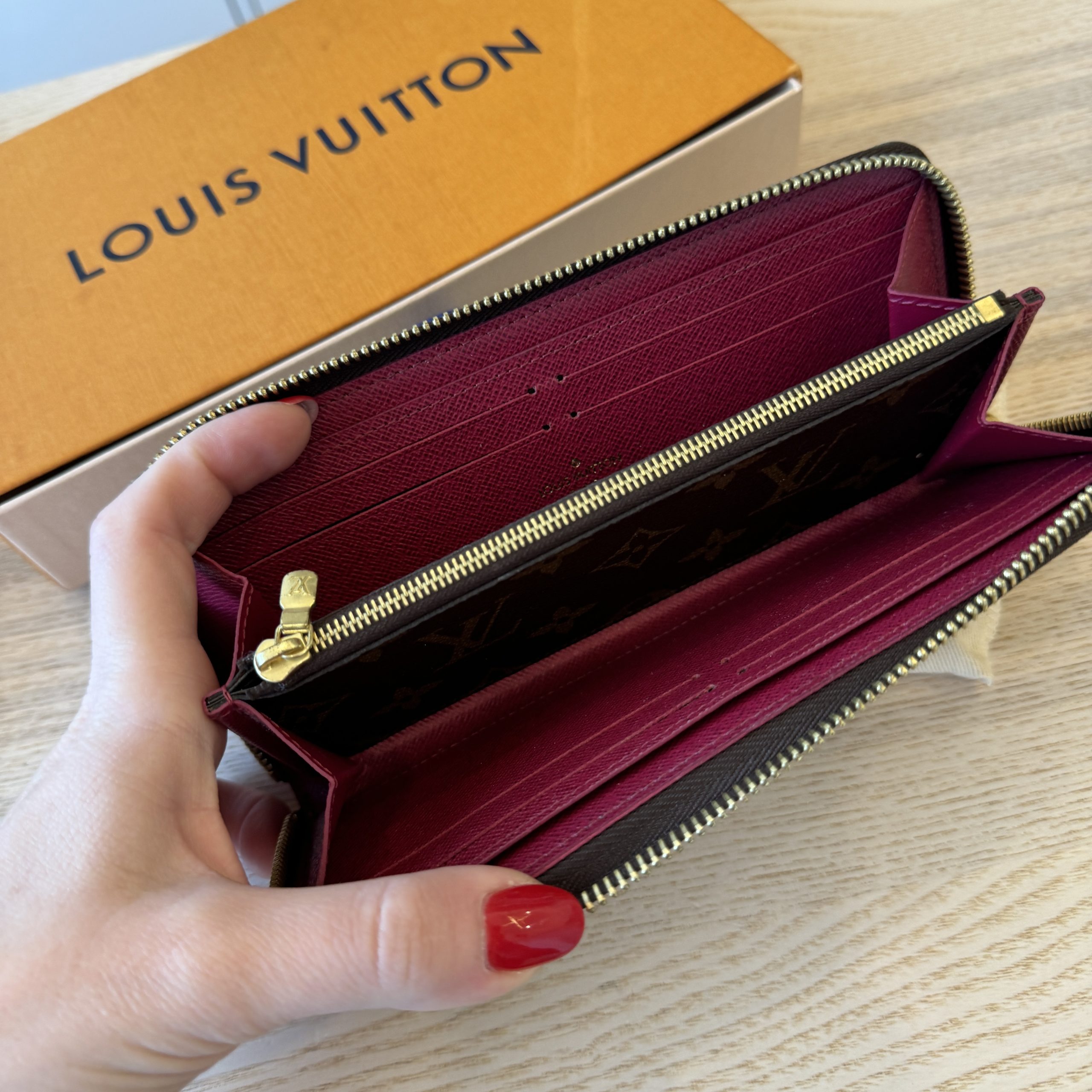 Louis vuitton clemence wallet fuchsia deals