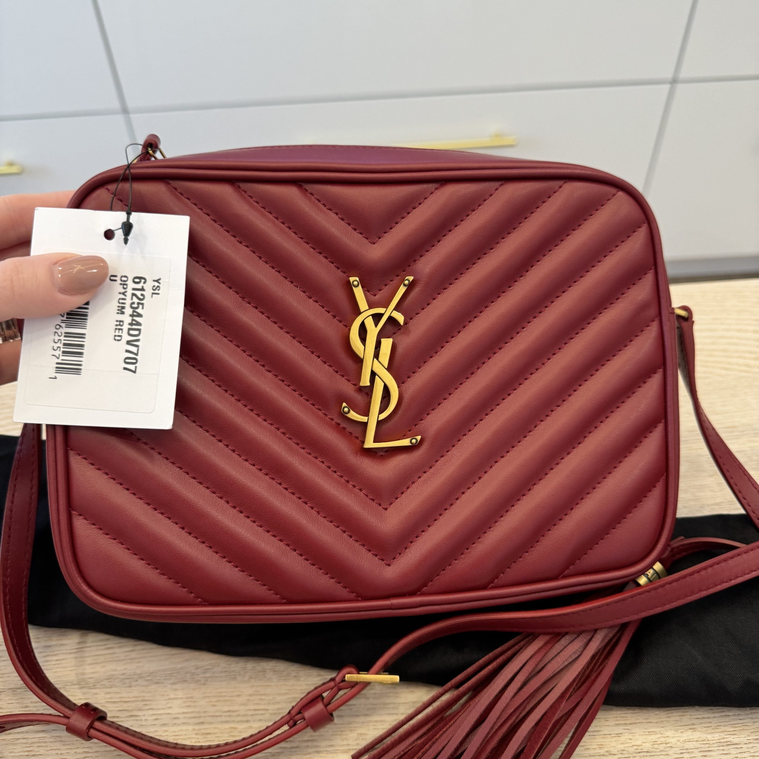 Ysl crossbody bag red hotsell