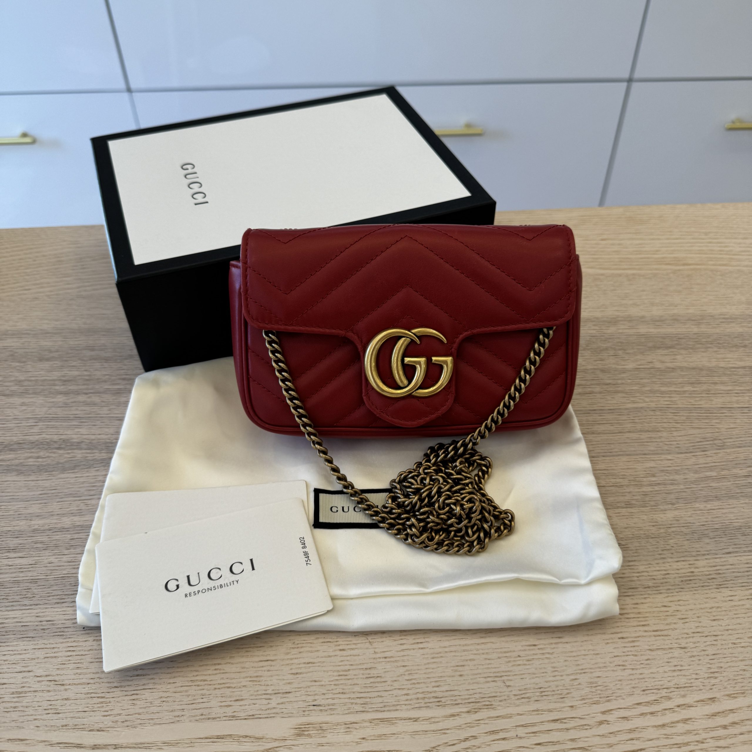 Gucci marmont online red mini