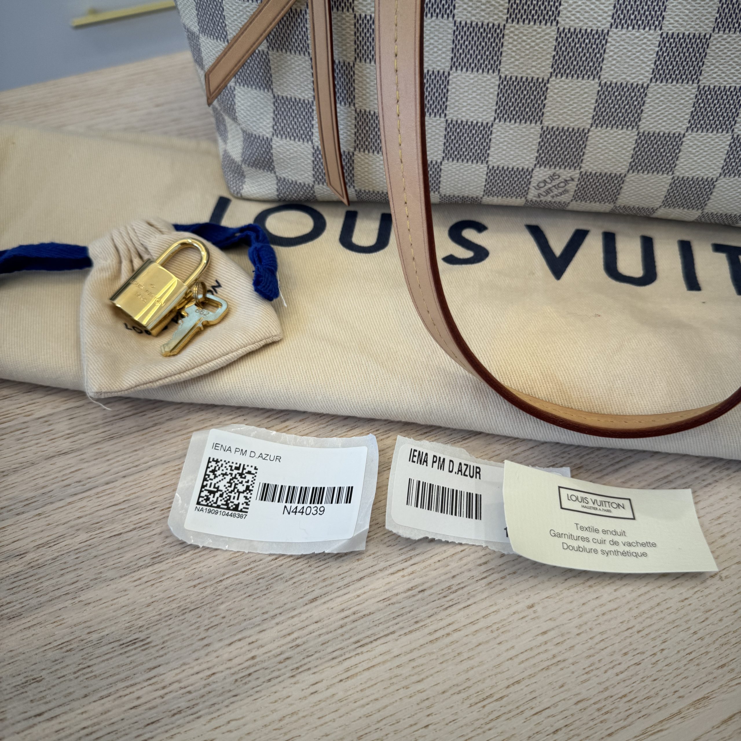 Louis vuitton iena pm damier azur best sale