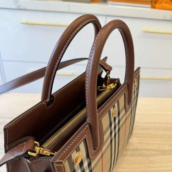 Burberry Mini Vintage Check Two handle Title Bag