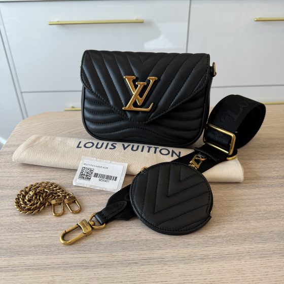 Louis Vuitton Calfskin New Wave Multi Pochette Black
