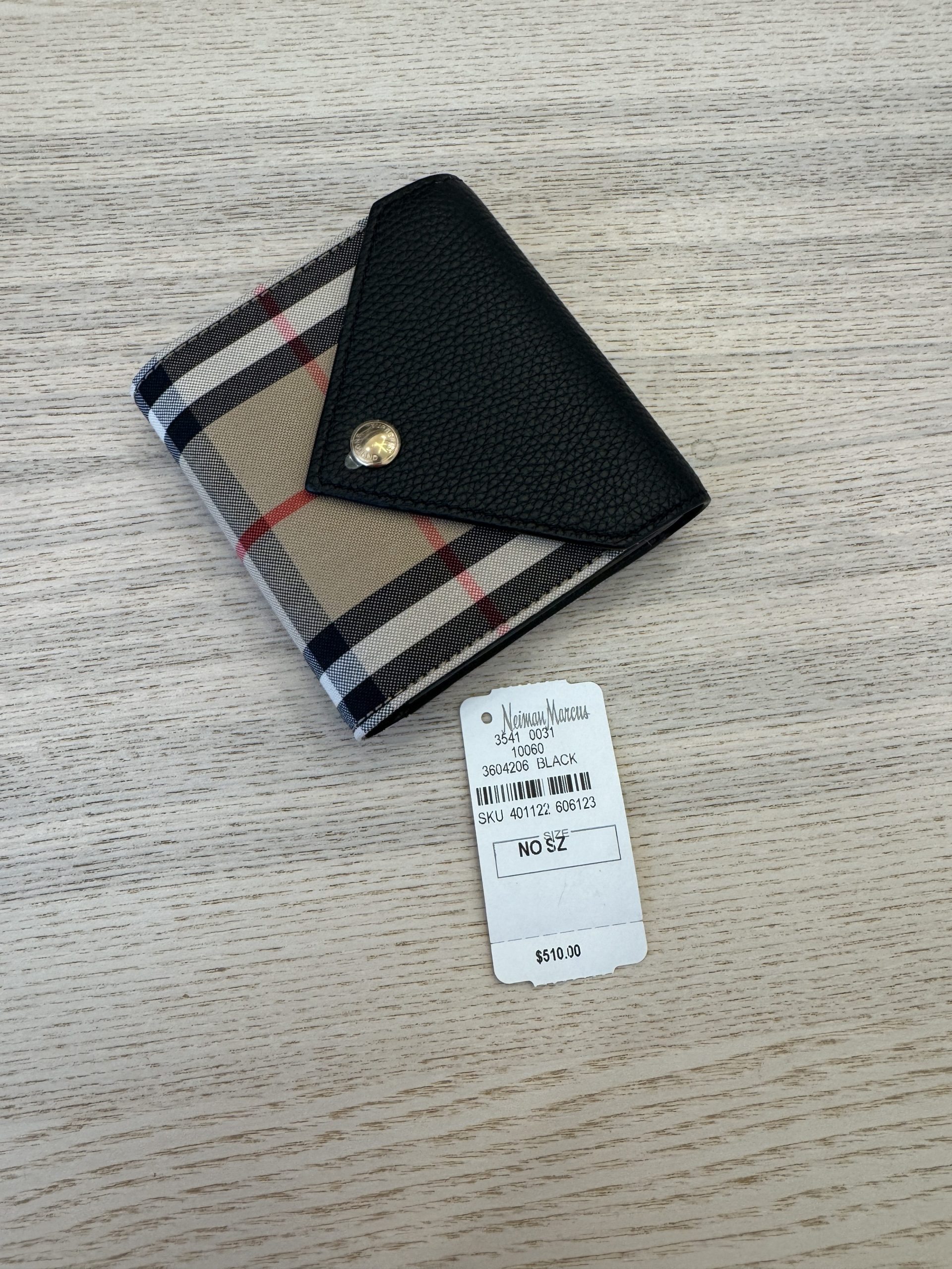 Burberry Lila Vintage Check Leather Bifold Wallet