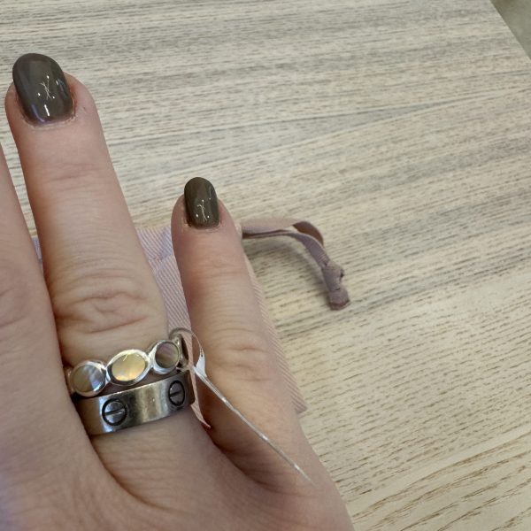 Ippolita Polished Rock Candy Sterling Silver & Mother-Of-Pearl Oval Eternity Ring Size 7 - Image 5