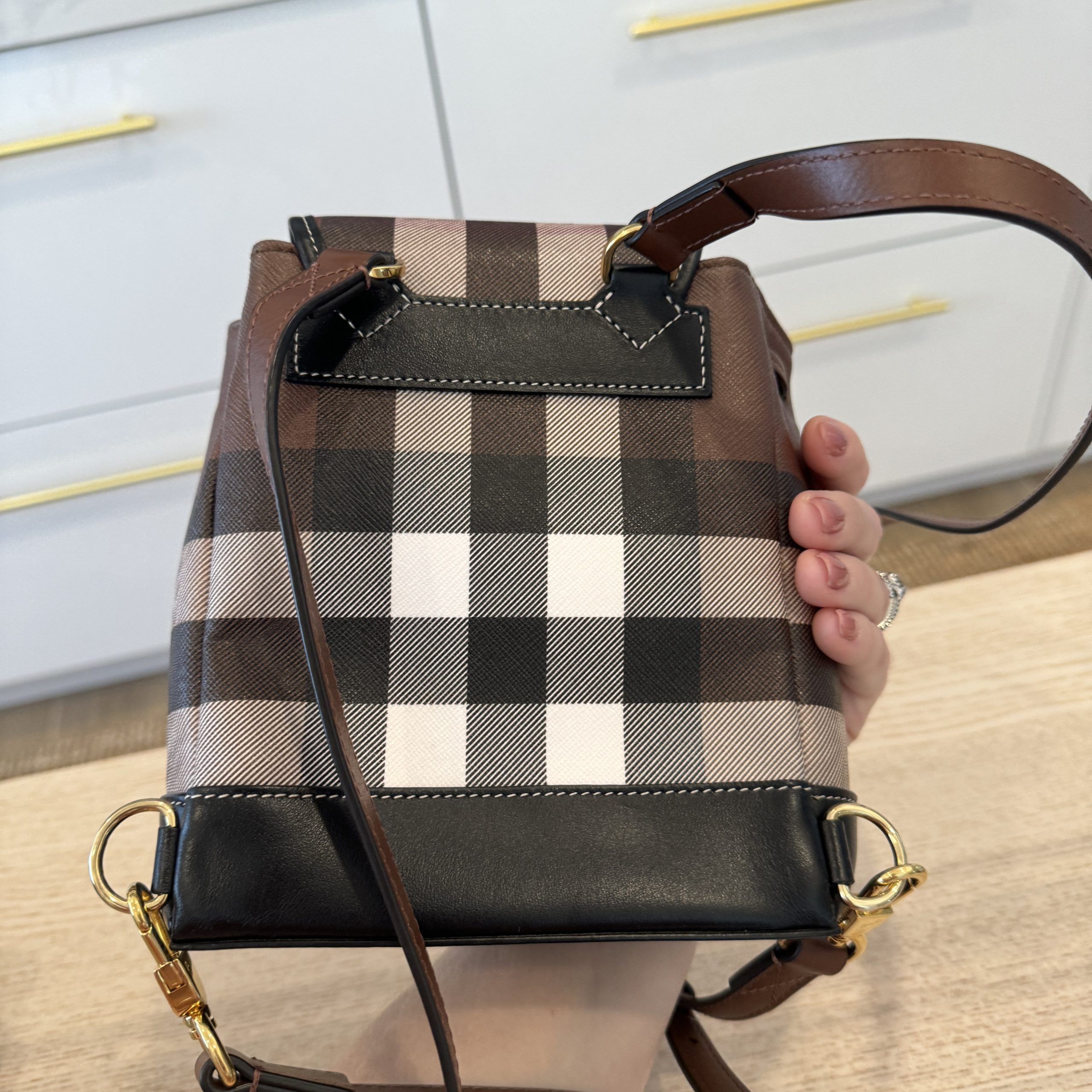 Burberry Brown Micro Backpack Birch Brown