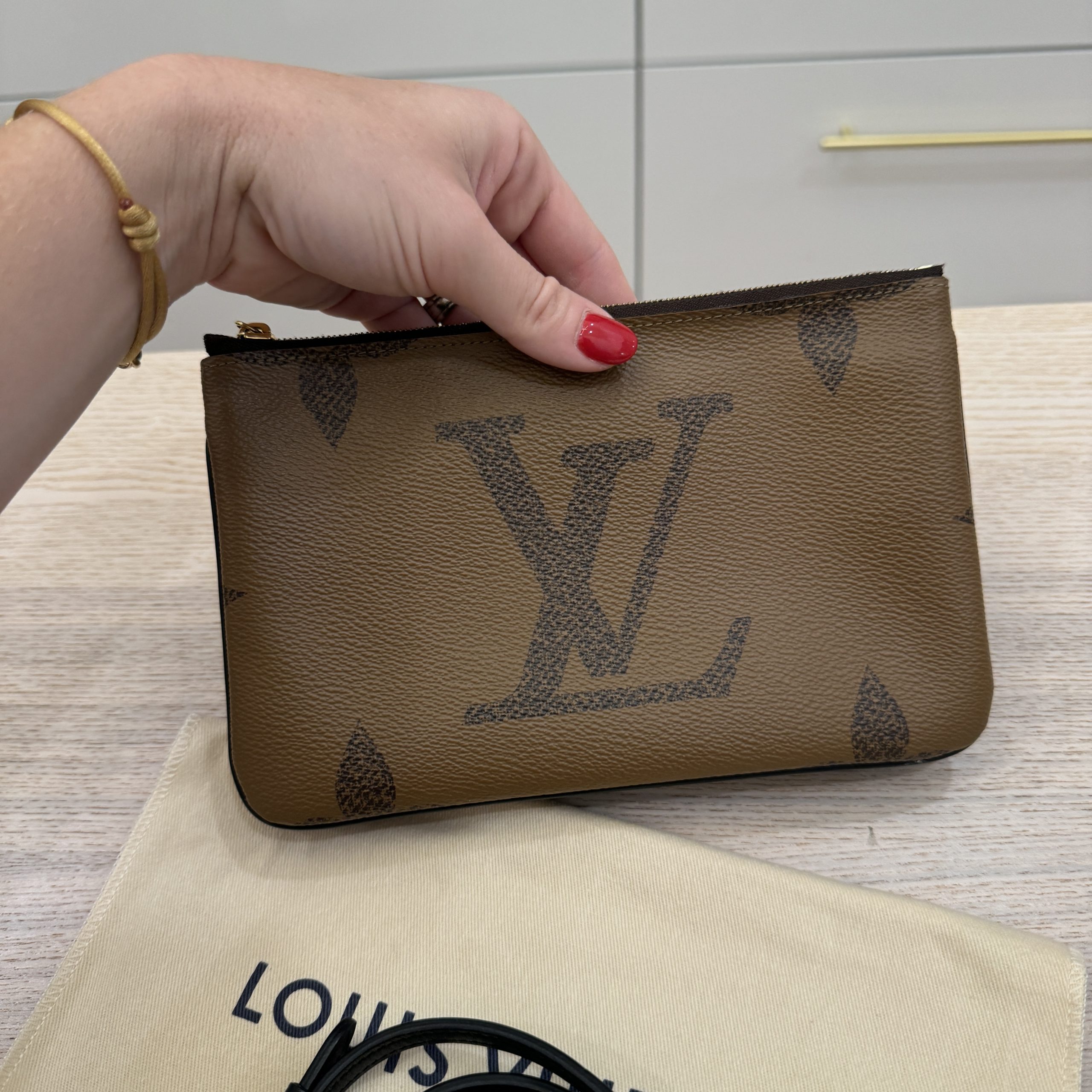 Louis Vuitton Double Zip Pochette Limited Edition Reverse Louis Vuitton Double Zip Pochette Limited Edition Reverse