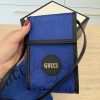 Gucci Econyl Nylon Monogram Off The Grid Crossbody Bag Guilted Blue Black