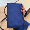 Gucci Econyl Nylon Monogram Off The Grid Crossbody Bag Guilted Blue Black