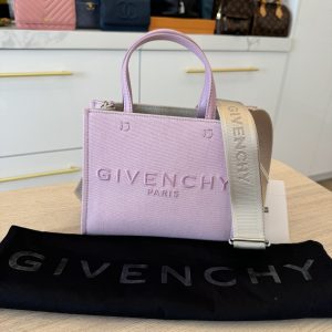 Givenchy Mini Logo Shopping Tote Bag Light Beige and Light Pink