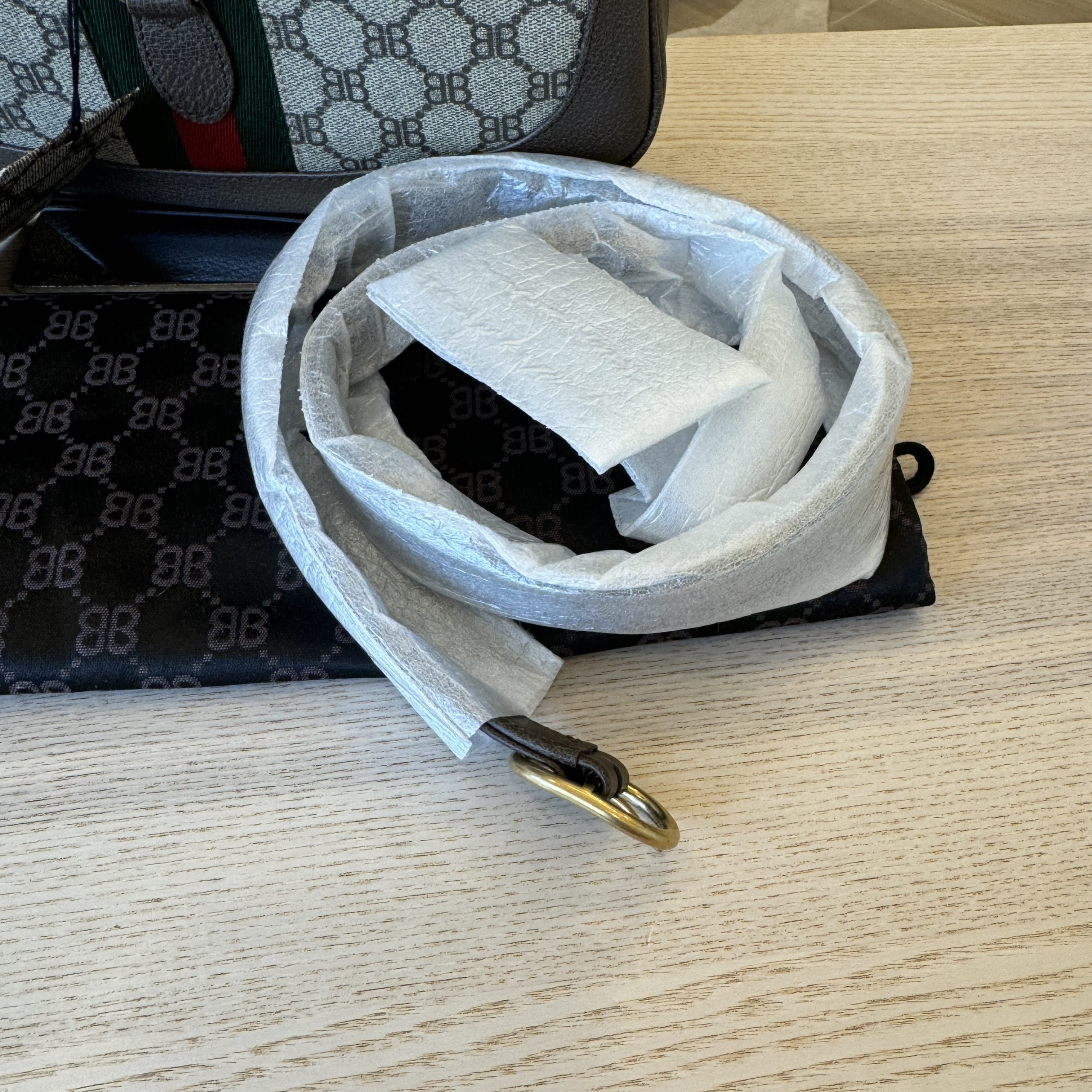 Gucci X BALENCIAGA BB Supreme Monogram Calfskin Web Small
