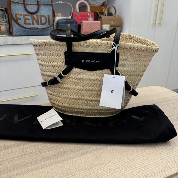 Givenchy Small Voyou Basket Bag in Raffia
