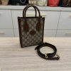 Gucci GG Supreme Small Tote Bag Brown Beige