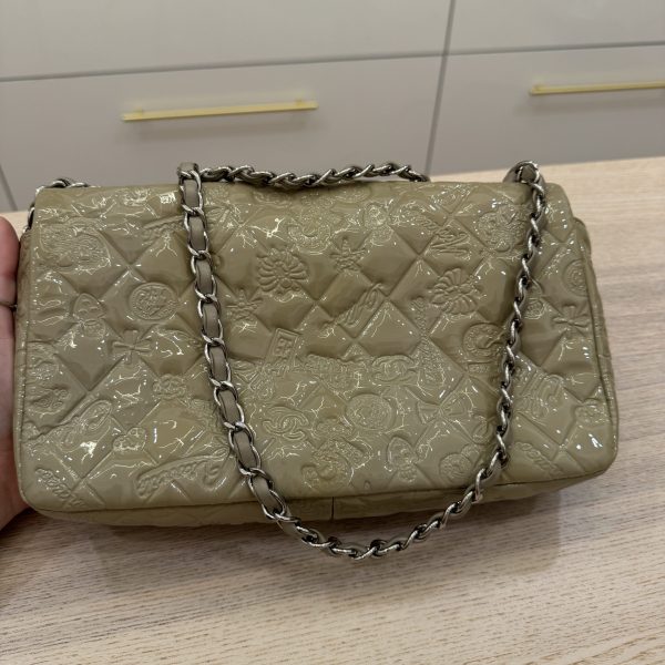 Chanel Lucky Symbols Flap Bag Embossed Patent Medium