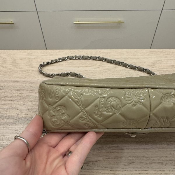 Chanel Lucky Symbols Flap Bag Embossed Patent Medium
