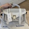 Proenza Schouler PS1 Tiny Crossbody Bag Perforated Leather Optic White