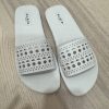Alaia Perforated Flat Sandal Blanc Casse