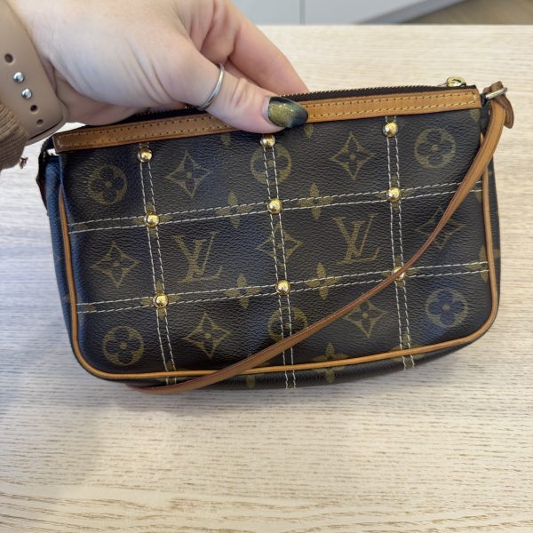 Louis Vuitton Monogram Riveting Pochette Accessories + Key Ring