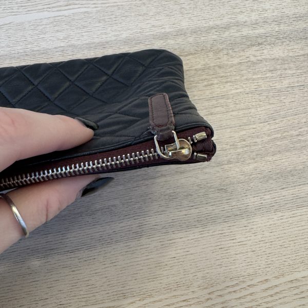 Chanel Classic O Case Clutch Quilted Lamskin Medium Black GHW