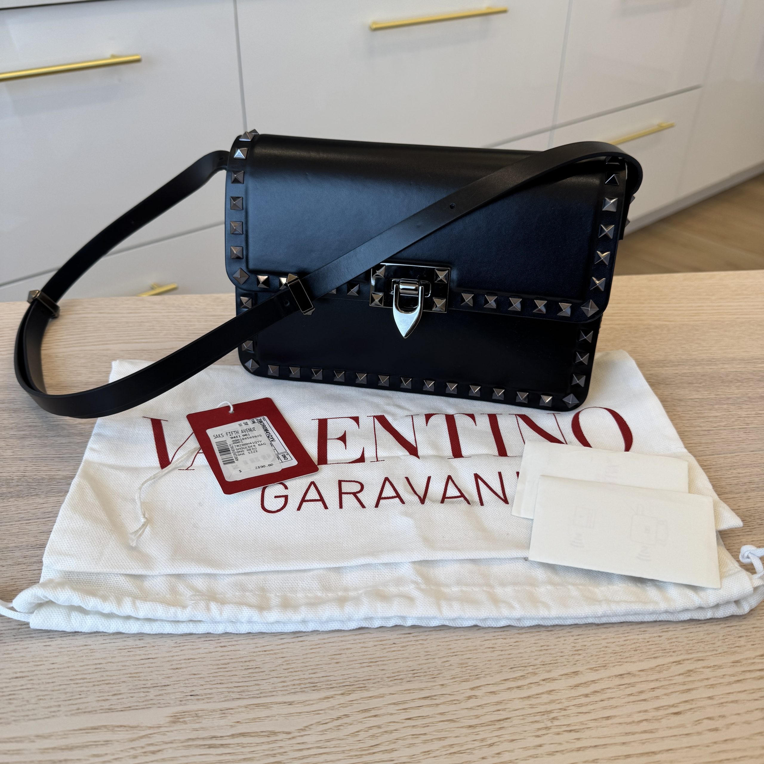 Valentino Garavani Rockstud23 Foldover Top Shoulder Bag