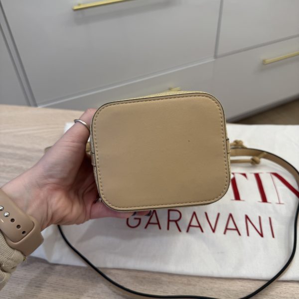 Valentino Garavani Beige VLogo Mini Bucket Bag