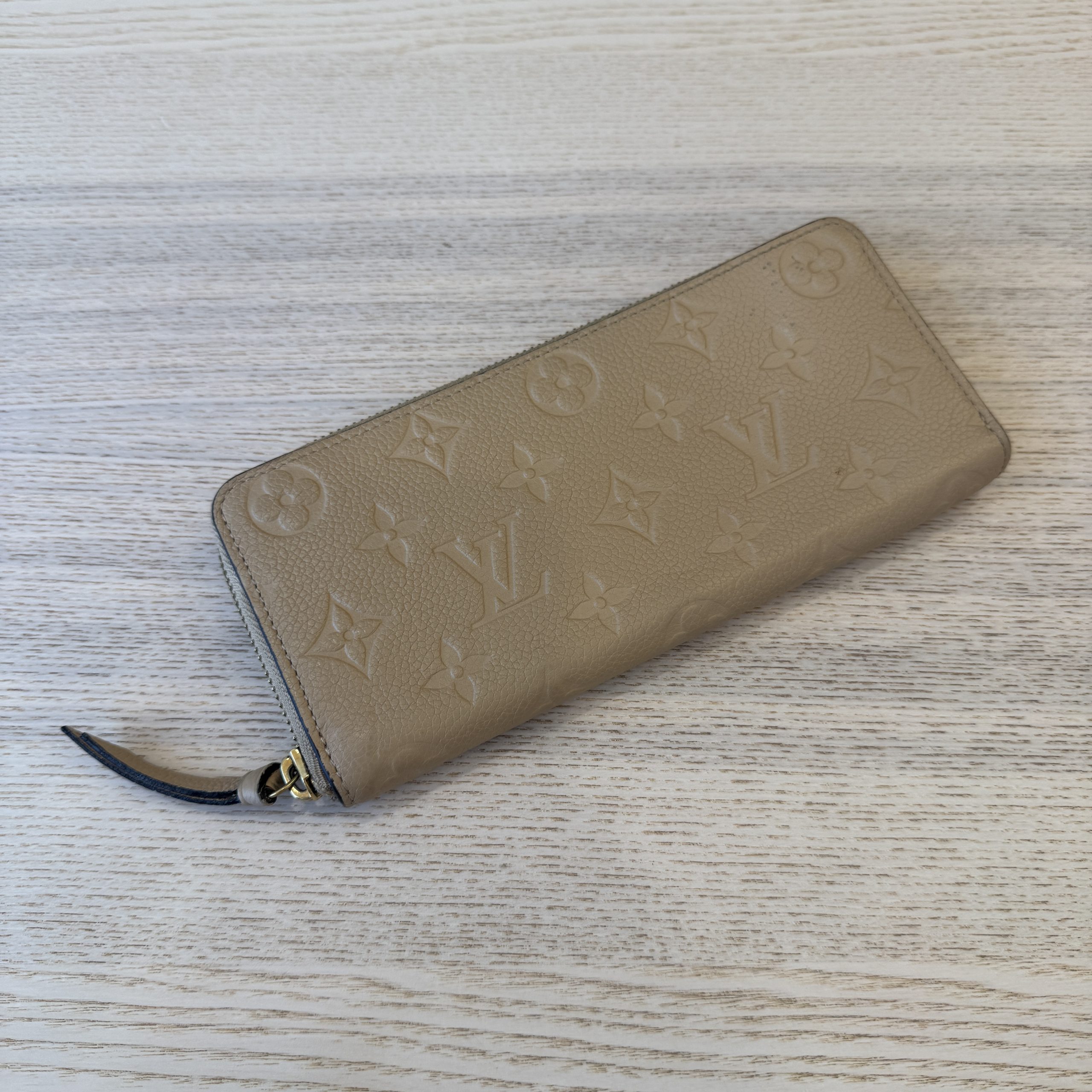 Louis Vuitton Empreinte Leather Clemence Wallet Beige