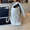 Chanel Lambskin Quilted Large Chanel 19 Flap Ivory