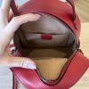 Gucci Calfskin Matelasse GG Marmont Backpack Red