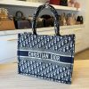 Christian Dior Oblique Medium Book Tote Blue Multicolor