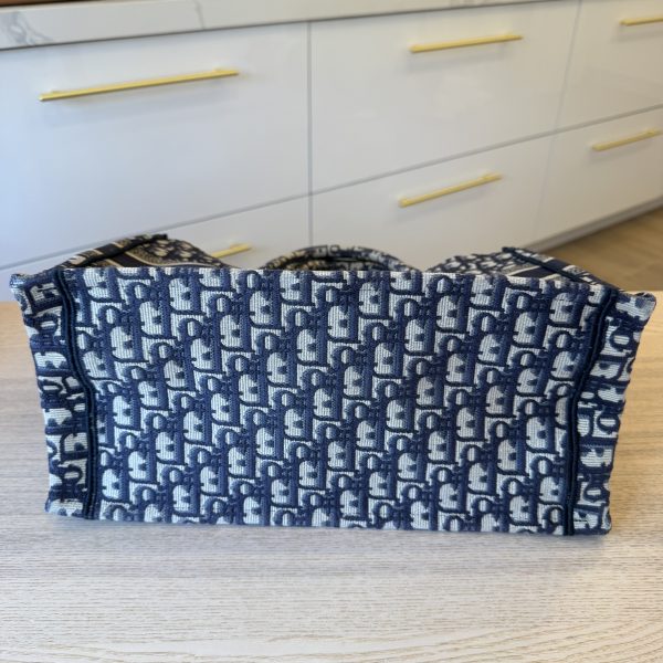 Christian Dior Oblique Medium Book Tote Blue Multicolor