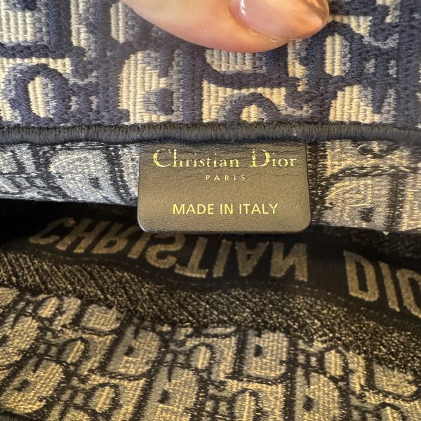Christian Dior Oblique Medium Book Tote Blue Multicolor
