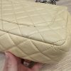 Chanel Washed Lambskin Quilted Jumbo Single Flap Bijoux Chain Ivory
