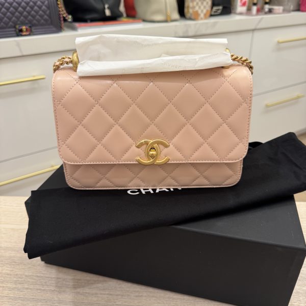 Chanel Calfskin Quilted Perfect Fit Flap Light Pink 24C
