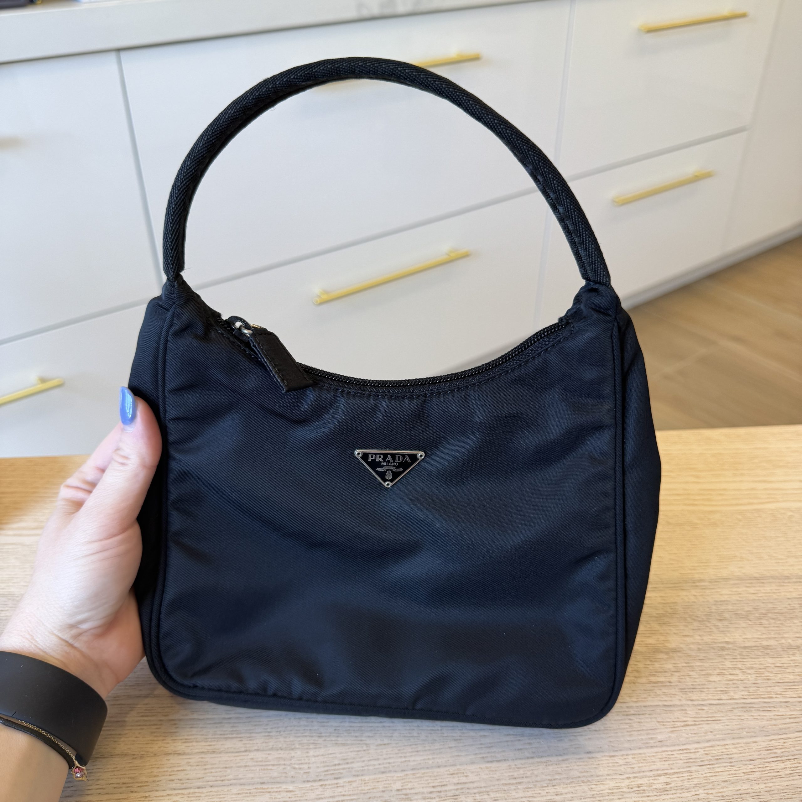 Prada Hobo Tessuto Mini Black