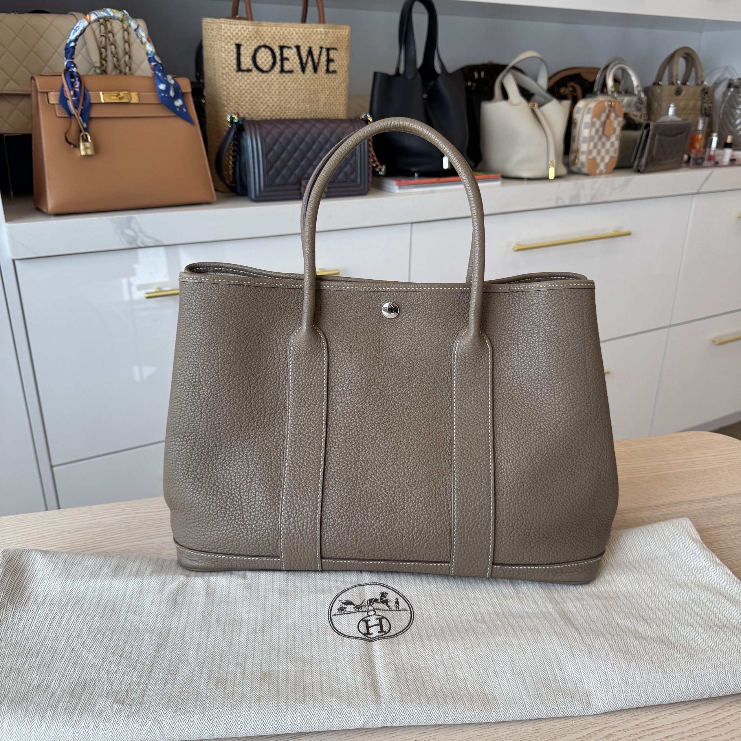 Hermes Negonda Garden Party 36 MM Etoupe
