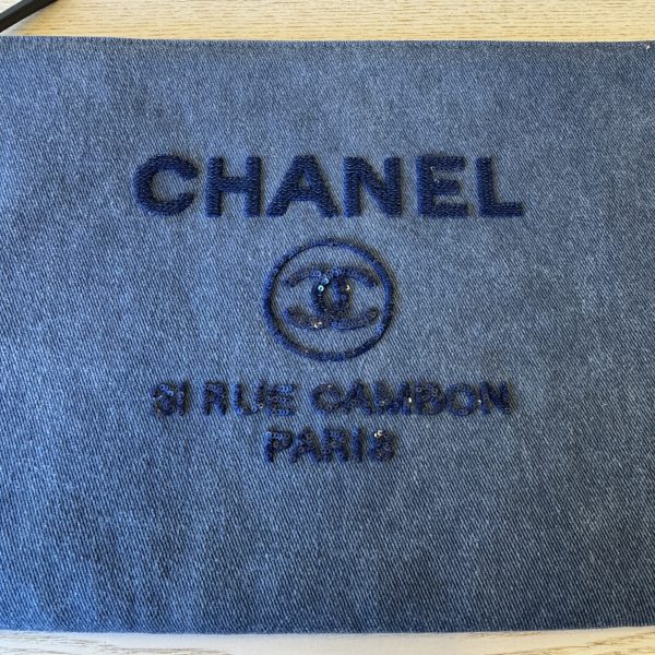 Chanel Deauville Pouch Denim Large