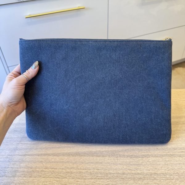 Chanel Deauville Pouch Denim Large