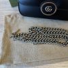Gucci GG Petite Super Mini Shoulder Bag Black Silver Hardware