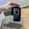 Gucci GG Petite Super Mini Shoulder Bag Black Silver Hardware