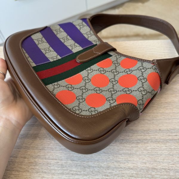 Gucci Jackie 1961 Geometric Print Small Shoulder Bag GG Supreme