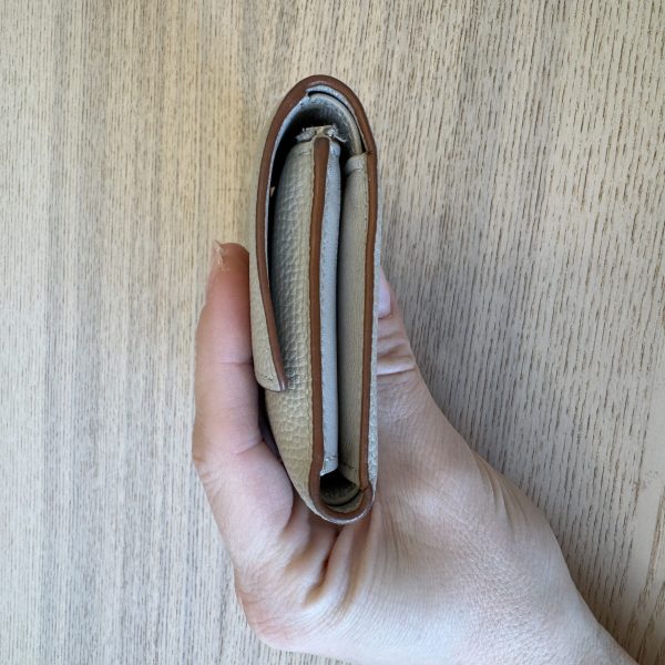 Loewe Anagram Small Vertical Wallet in Pebble Grained Calfskin