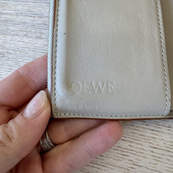 Loewe Anagram Small Vertical Wallet in Pebble Grained Calfskin