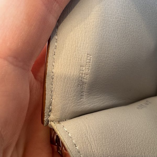 Loewe Anagram Small Vertical Wallet in Pebble Grained Calfskin